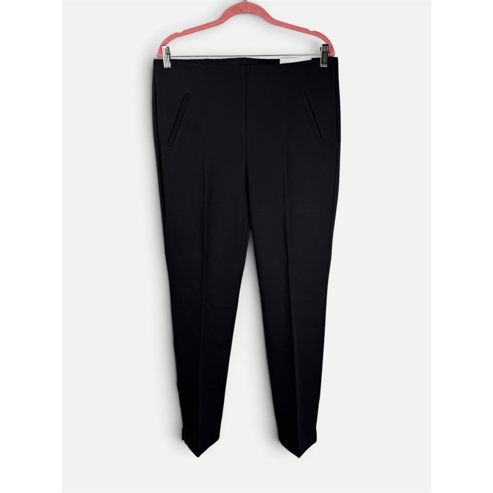 Chico's So Slimming 360 Juliet Slim Leg Pants Women 2R 12R Black Pull-On Ponte